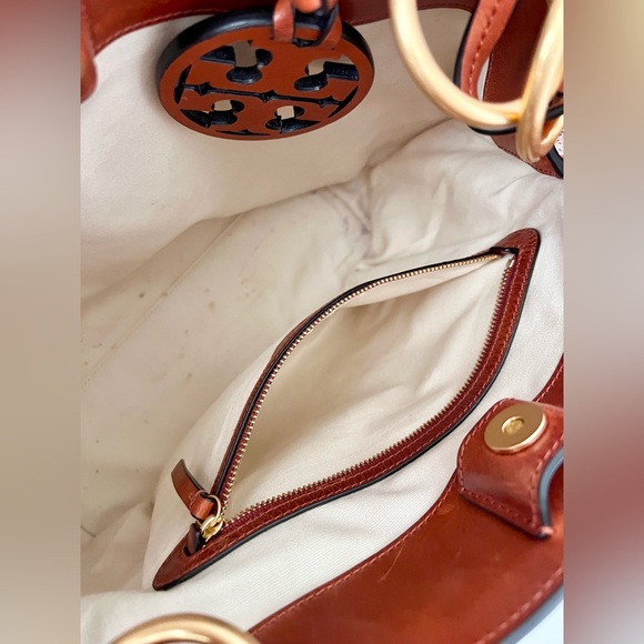 TORY BURCH || Farrah Leather Snakeskin Patchwork Multicolored Shoulder Bag - Picture 9 of 12